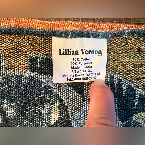 Lillian Vernon Easter Tapestry Table Runner Rabbits 70" Long &‎ 2 Placemats C33 - Picture 4 of 9